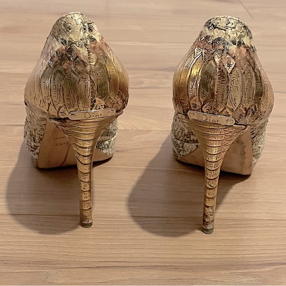 Vintage Dior | Ombre Python Platform High Heels - Picture 7 of 10